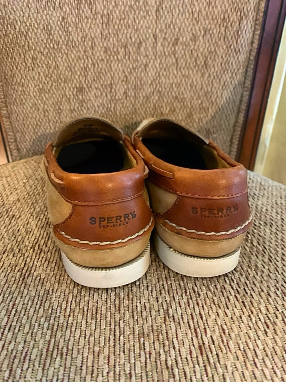 Sperry Tan Leather Tassel Boat Loafers